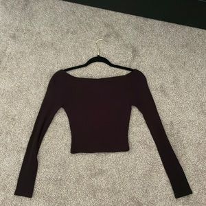 Brandy Melville off the shoulder black shirt